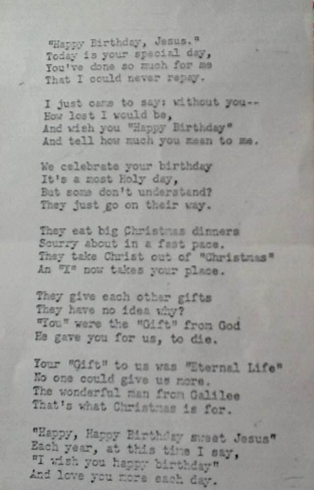 This poem was sent to me many years ago
The print is not crisp but I think you can still read it
Merry Christmas