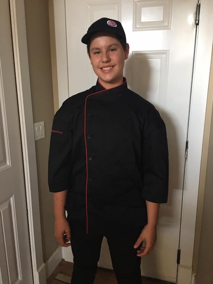 My working boy, first day on the job, Boston pizza chef assistant, ( aka dishwasher)