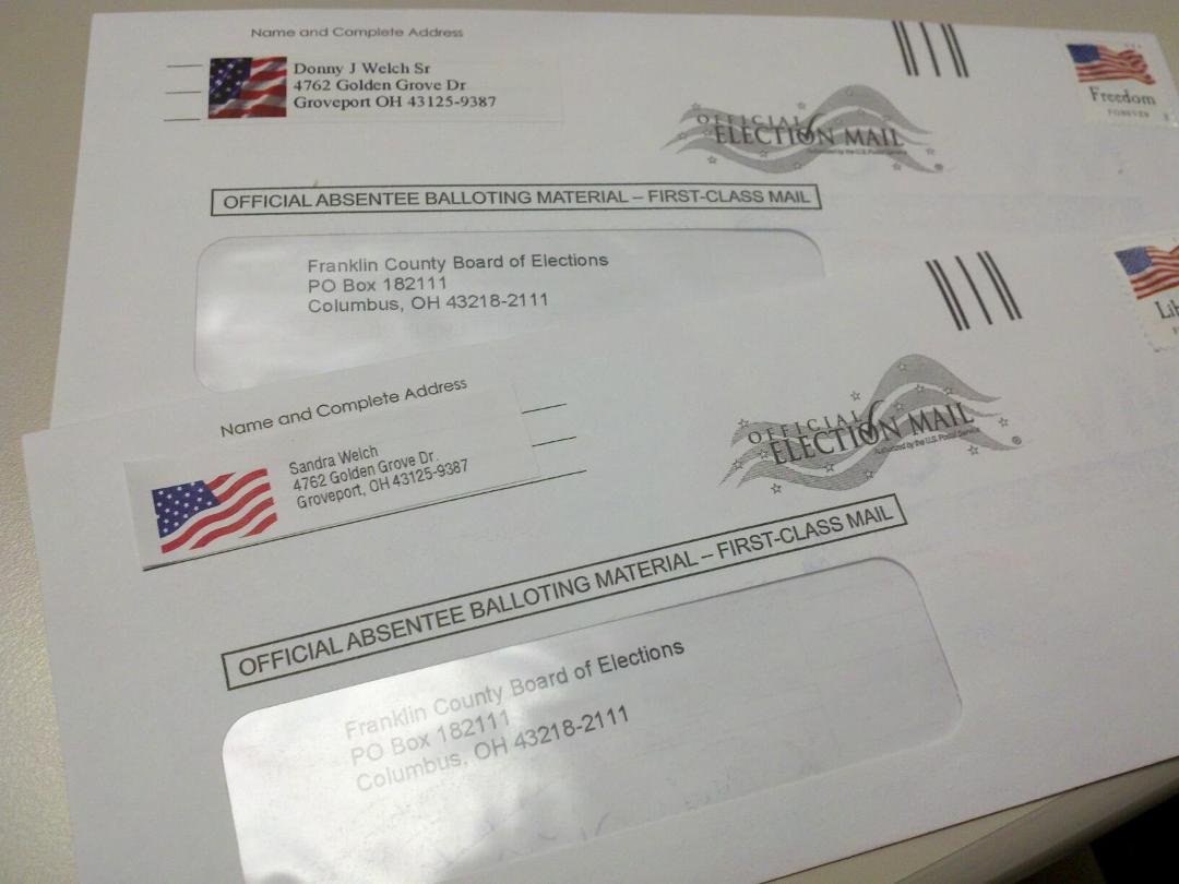 Request for absentee ballots ready to mail!