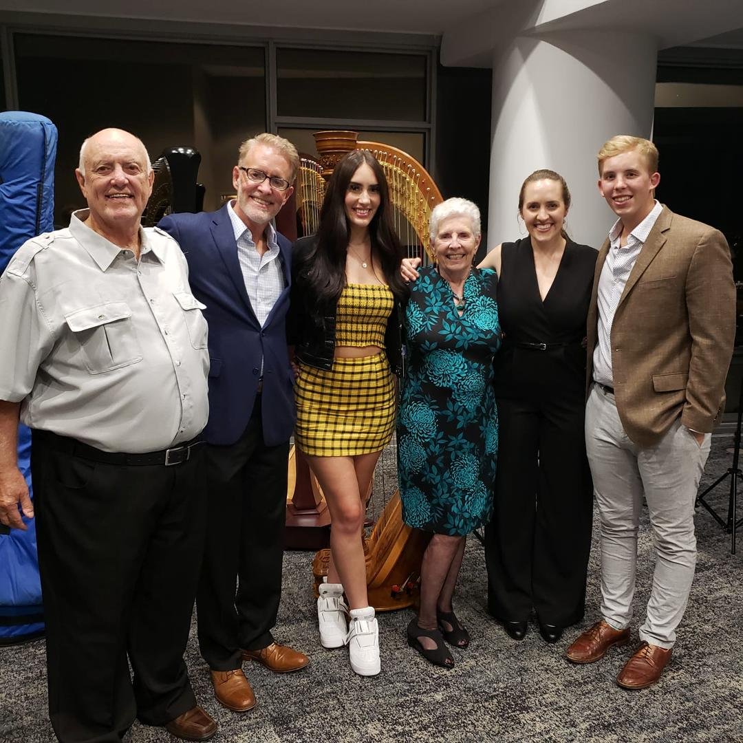 Chicago Harp Quartet in Chicago with family