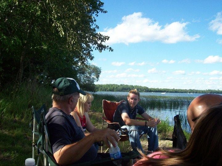 A family gathering at Potato Lake.