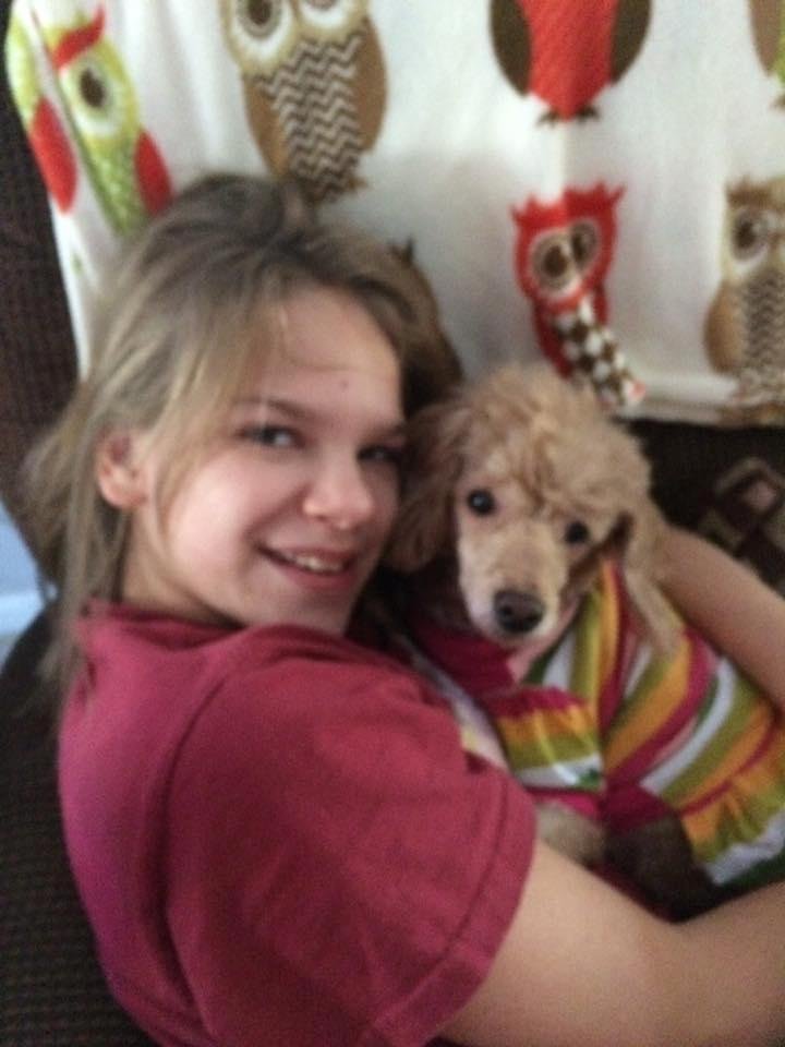 Our new rescue dog Christy and her best friend Ethel