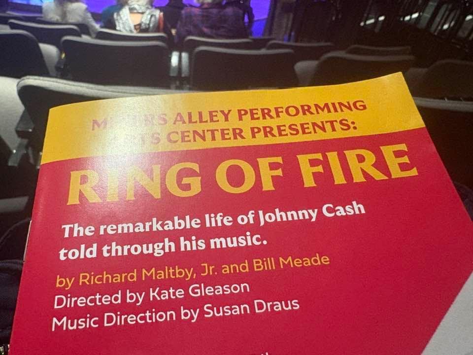 I am here in GOLDEN Colorado to see this musical
With Johnny Cash music ! It’s a small theatre so you can see and hear great! It’s only like 20 minutes from my house! If you know me you know I LOVE GOING TO PLAYS AND MUSIC