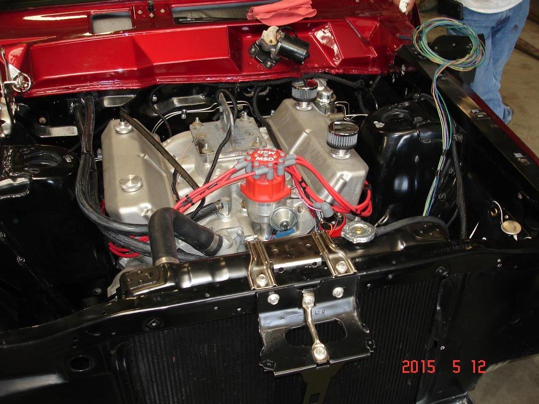 Bolted in, hooked up and about ready to purr, it has already had its break in run plus some extra time on a run in stand.