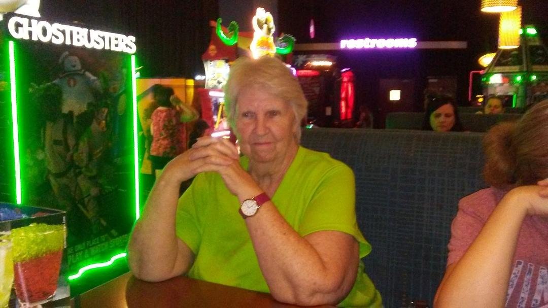 Grandma enjoying Dave & Busters, i thought we was never gonna get her out of there!!!