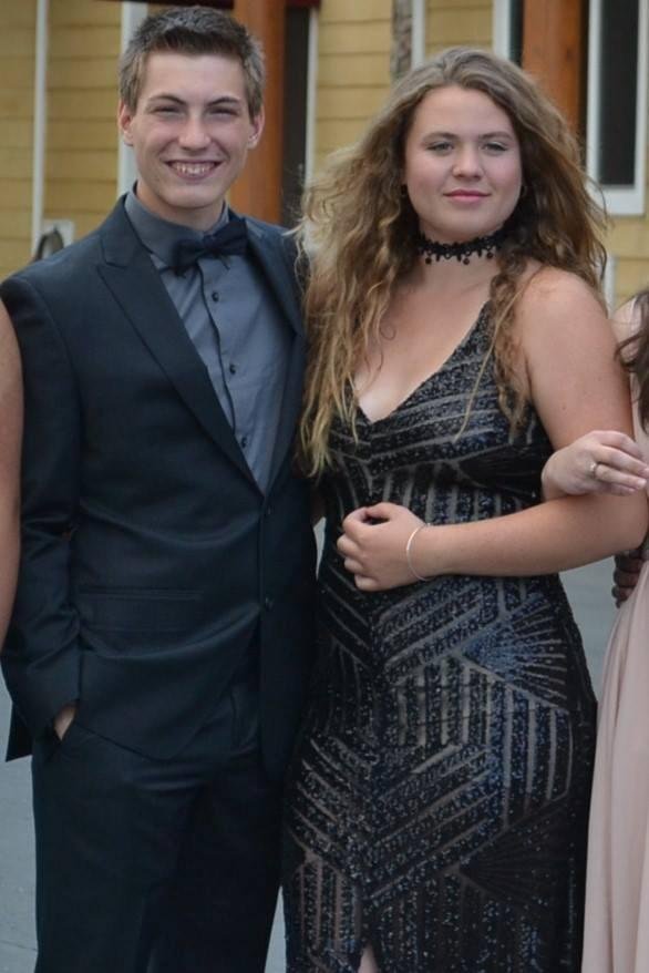Sam and Justin before Senior Prom