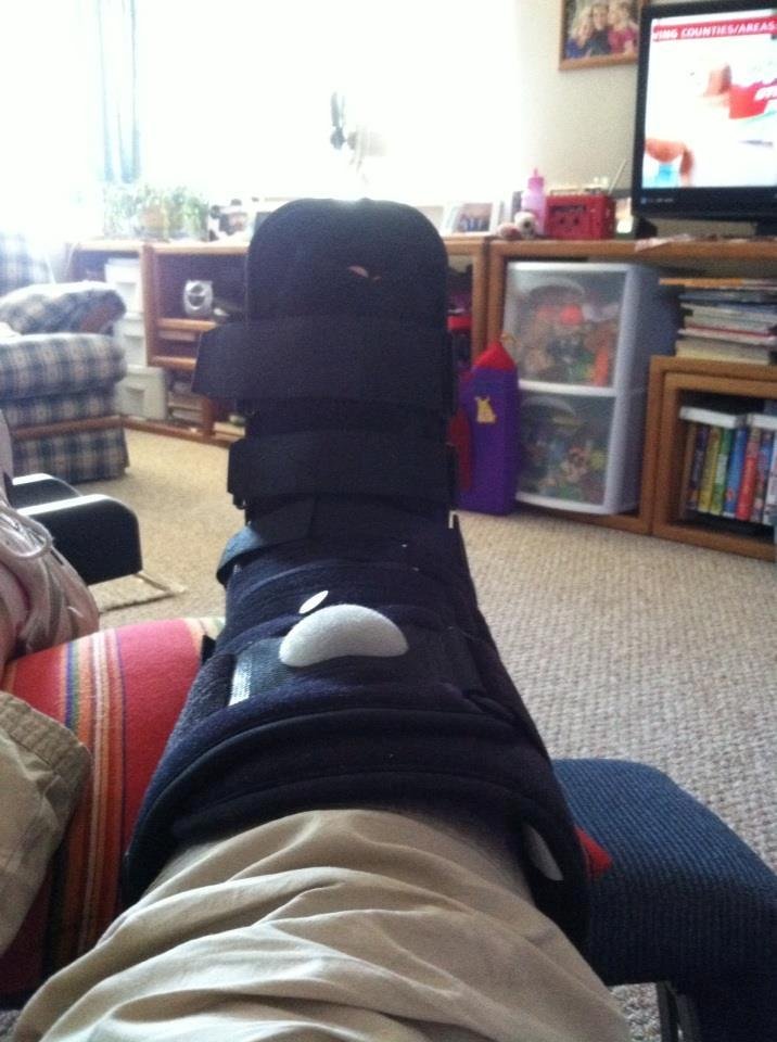 Now I have a walking boot almost all we'll. making progress.