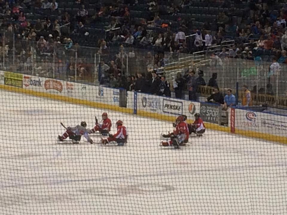 Many of you have probably heard of wheelchair basketball, but how many know there is SLED HOCKEY for disabled people who love the sport. Exhibition demonstration between periods 2 and 3