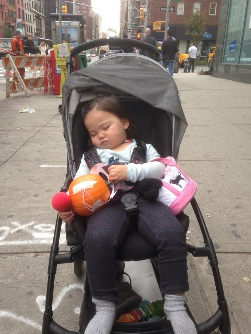 After hard day at the pumpkin patch