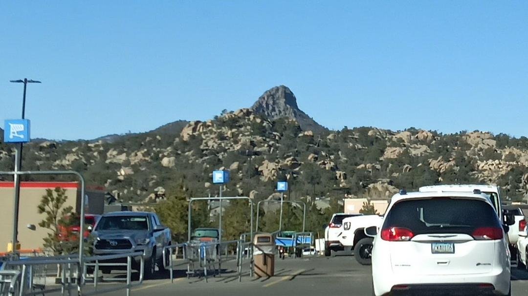 Sitting in the Walmart parking lot and couldn't help but notice that Thumb Butte looked exceptionally beautiful today. My house is just up from the base of it, in the woods. Life, my friends, just keeps getting better. Hope