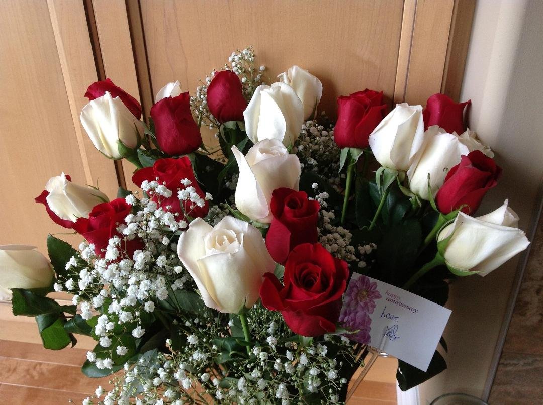 Beautiful anniversary roses from my hubby!