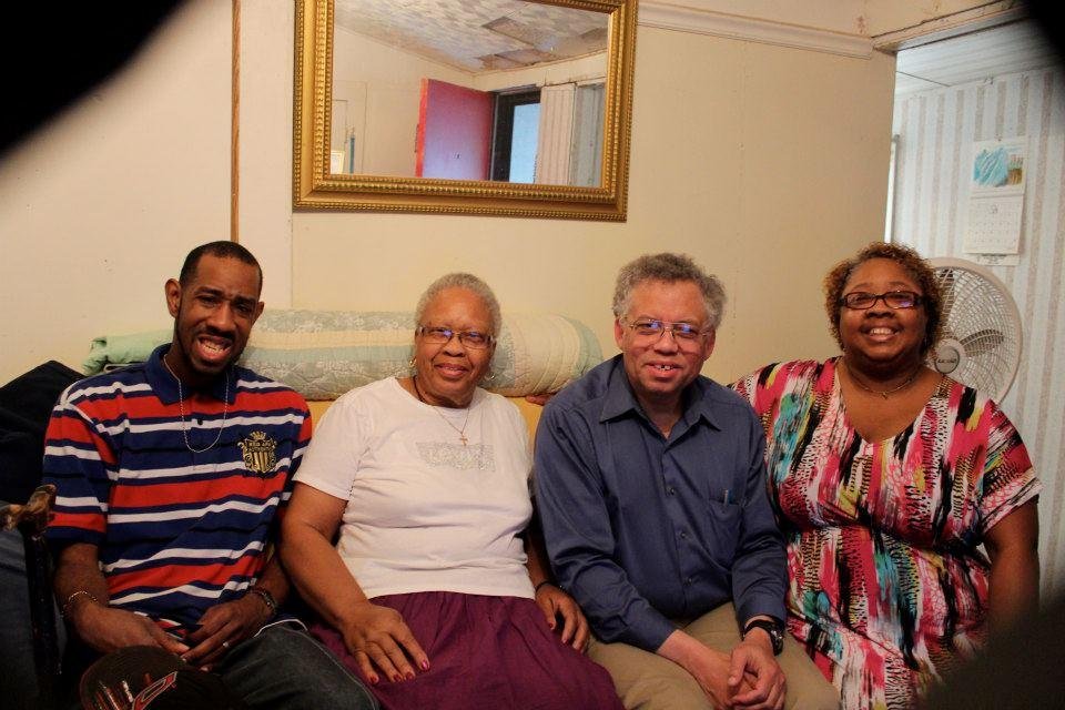 Matthew F. Ware visits his sister Clara Ware, Clara daugheter Justine Ware, and Justine's son.