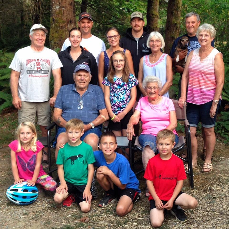 The Kirkpatrick clan just wrapped up a two day camping trip at Dosewallips digging clams, fishing the river and a pre-celebration of Grandma Pearls 90th Birthday.
