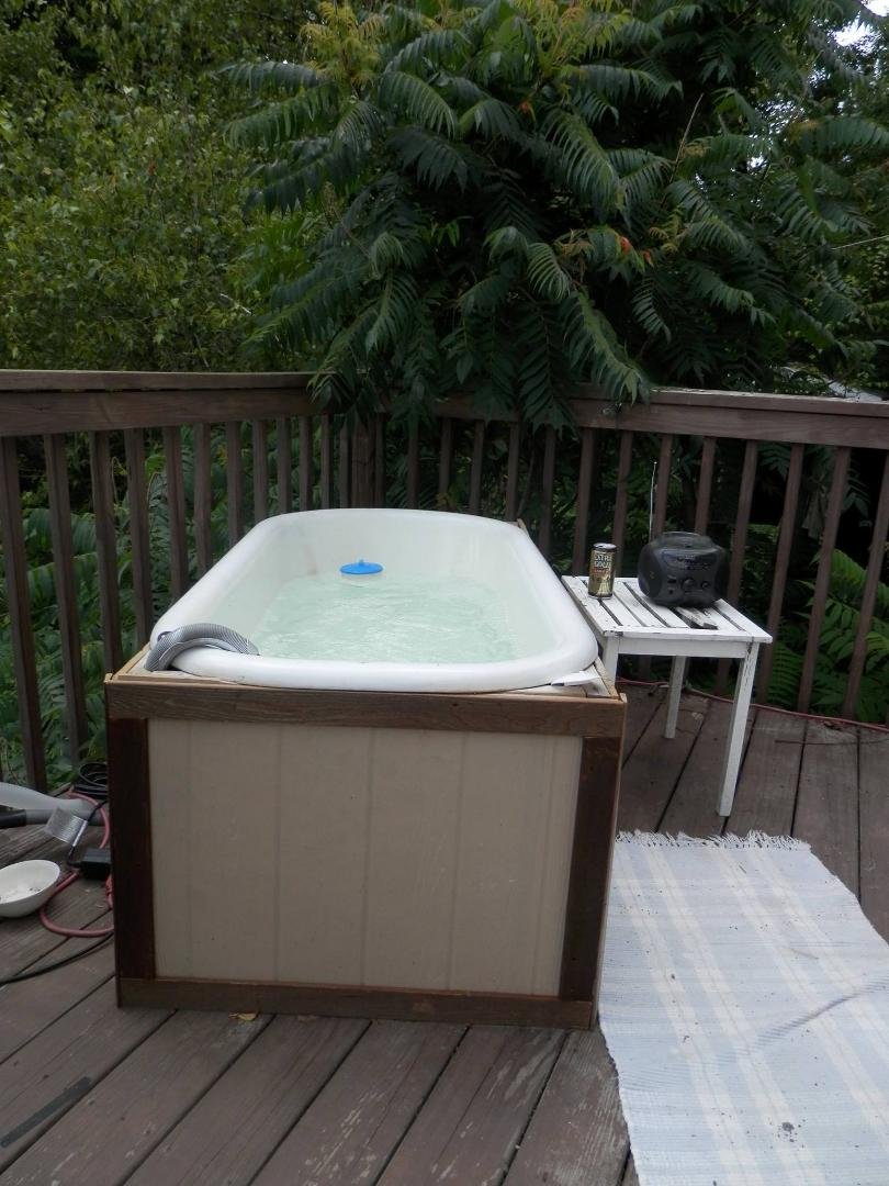 This is my new hot tub.  The old one broke.