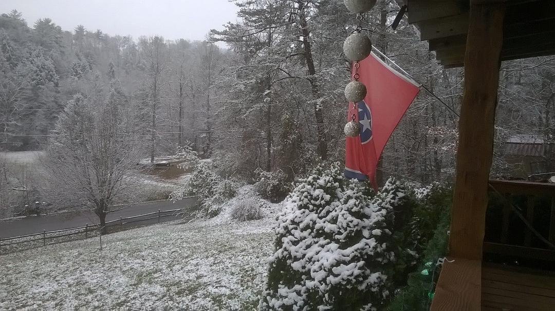 Second shot.  Love this place!!!!!!!!!   More snow overnight.