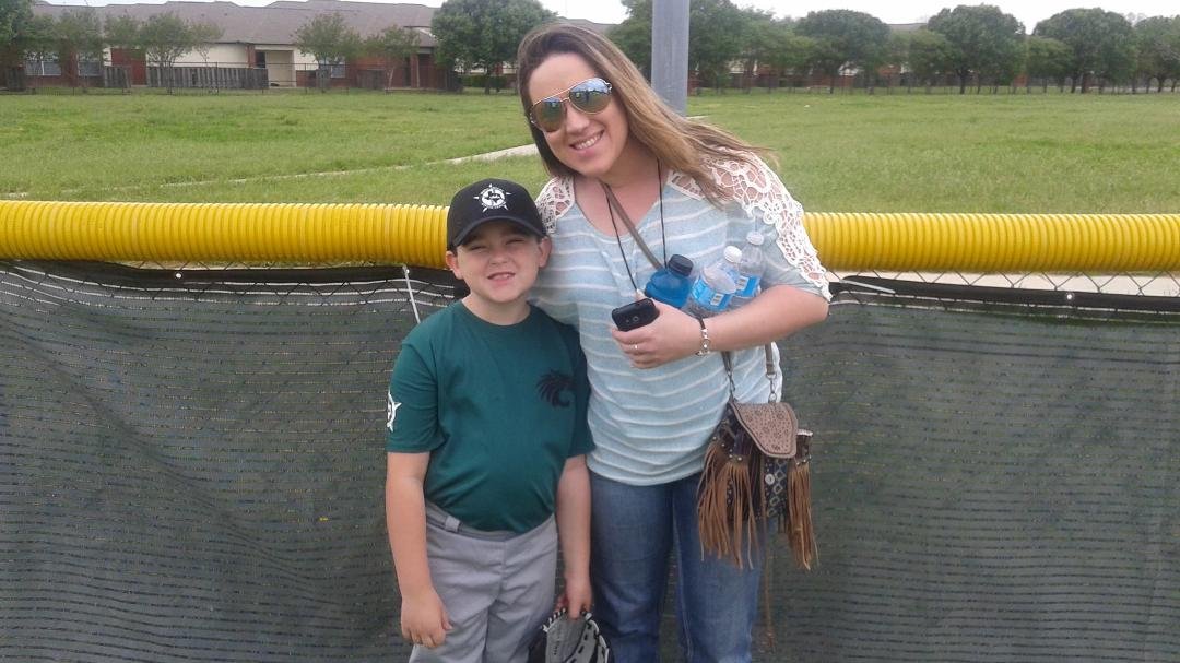 Caleb first baseball game