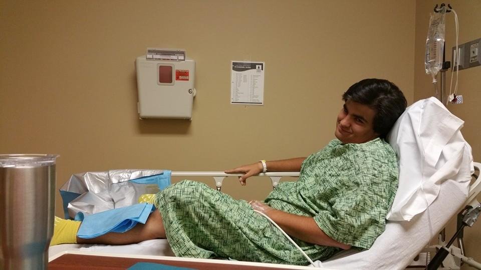 My boy waiting for surgery. Fixing a deviated septum to help him breath again.