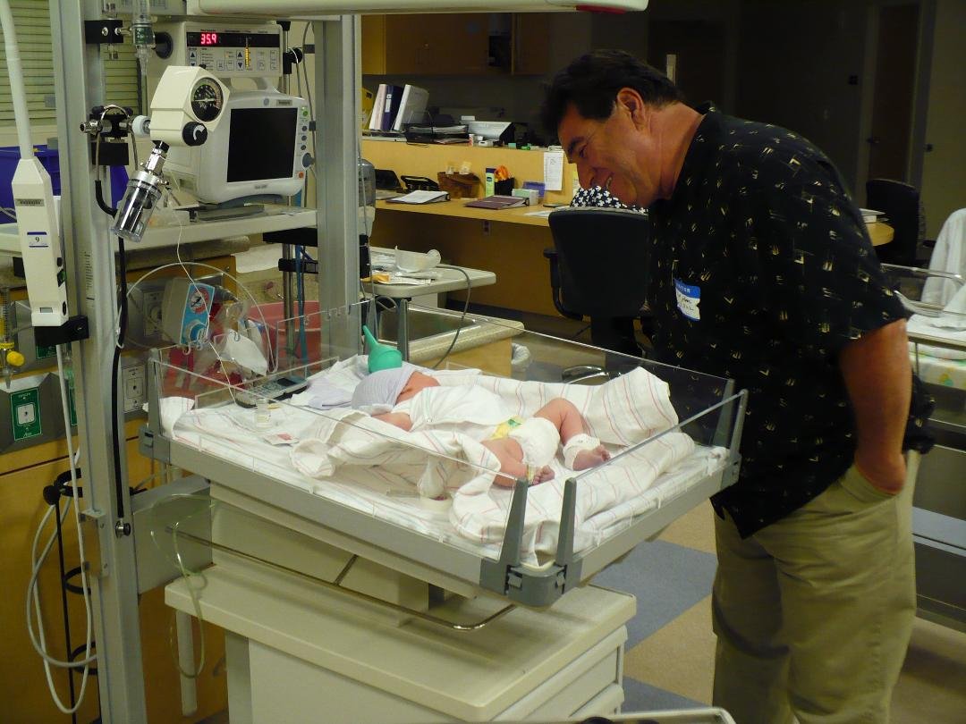 Hector with Elie soon after he was born