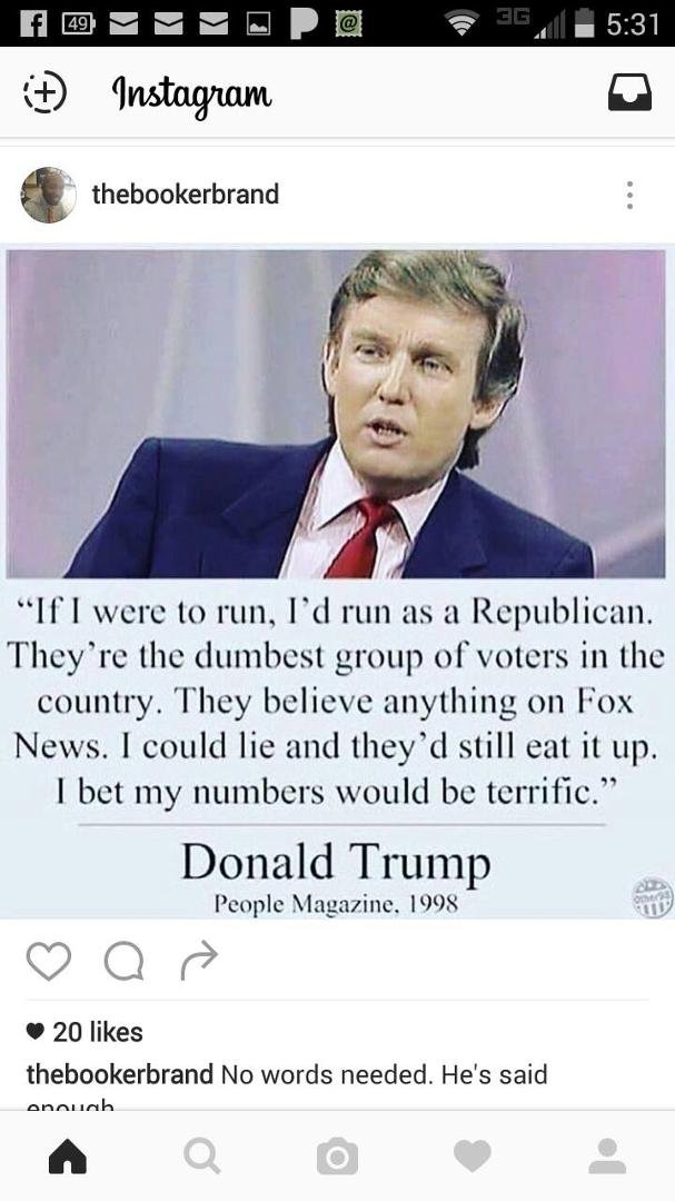 Again your president elect