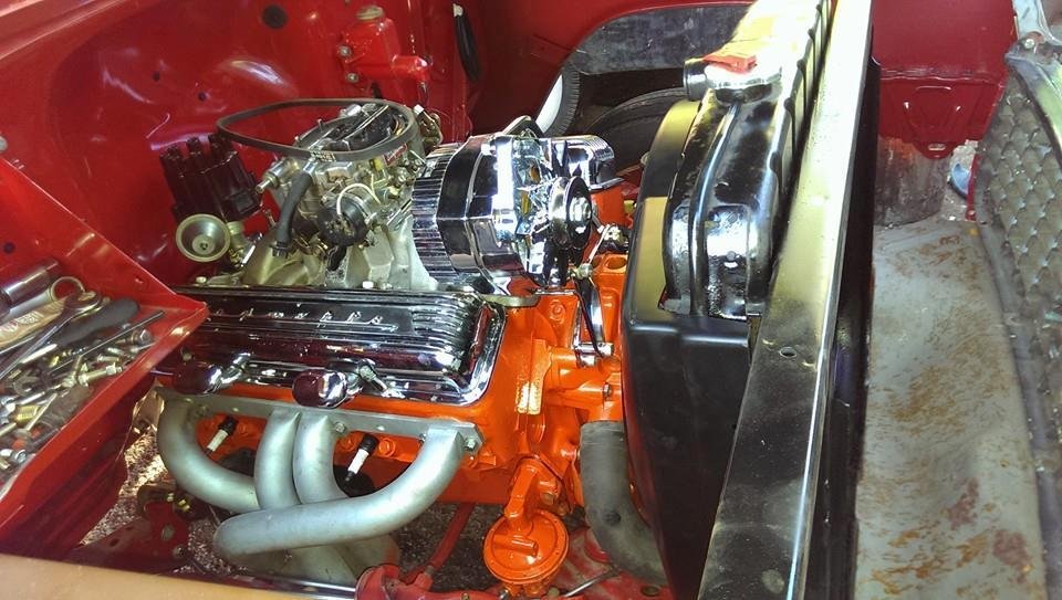 This is the motor now in the car and it runs not well but it runs