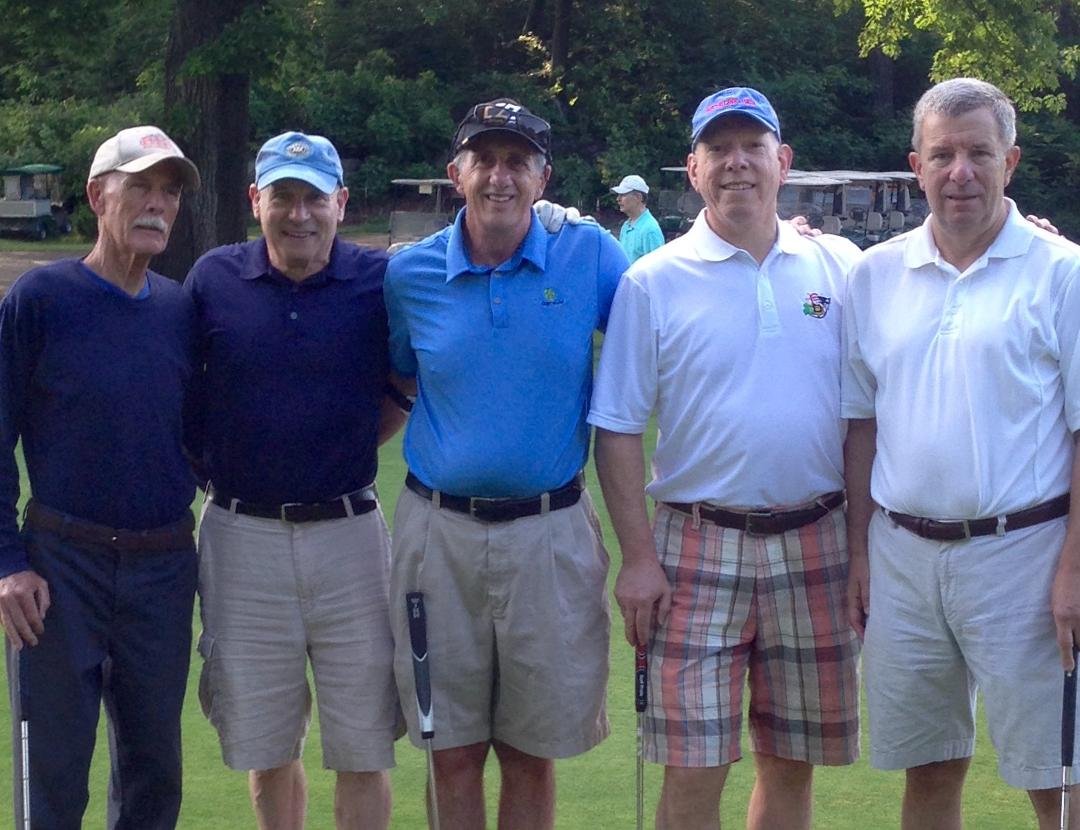 A better look at this group of handsome men. Of course, this is before we started. Not looking so good at the end. Left to right, Joe Grady, David Brodney, Jerry LoPorto, Stan Wyzansky, Stan Baker.