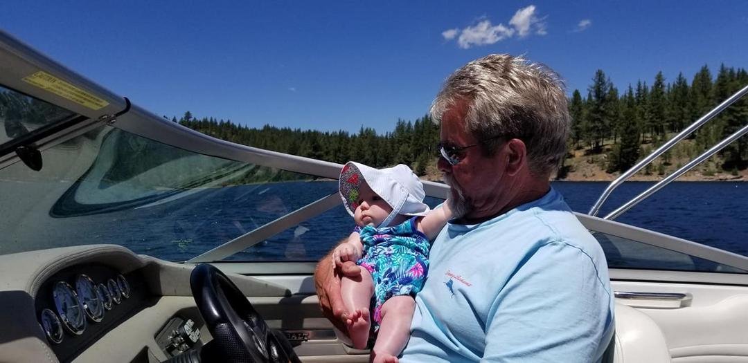 Taking my youngest Grand Daughter Lucy for her first boat ride.