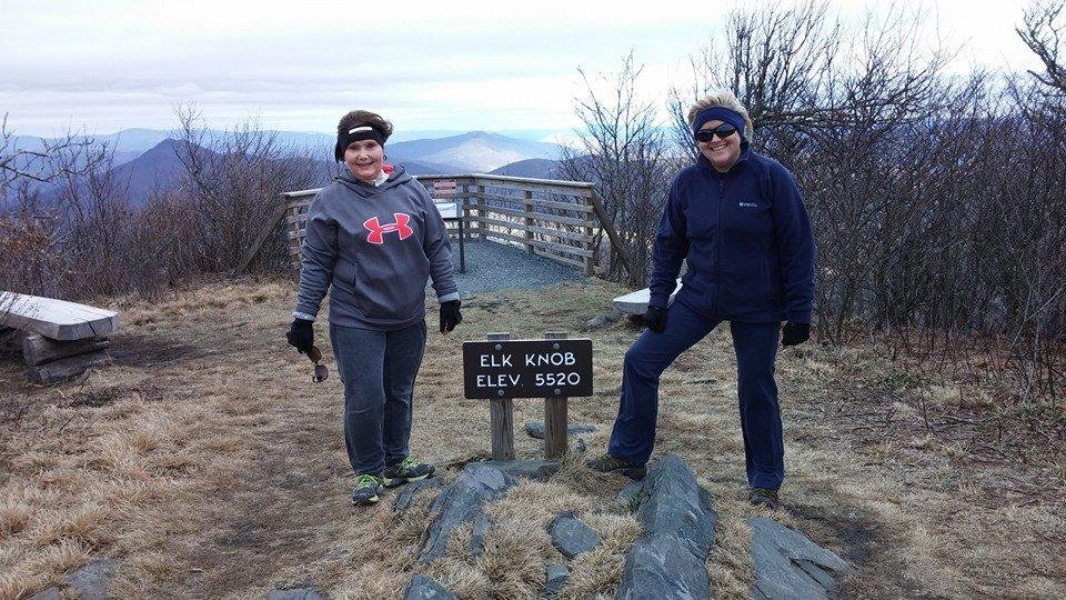 January 1st...top of Elk Knob. Windy and cold, but we made it!