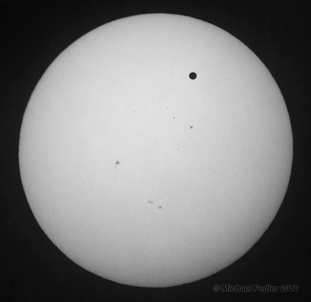 This was taken in our front yard yesterday as Venus was moving across the sun.
