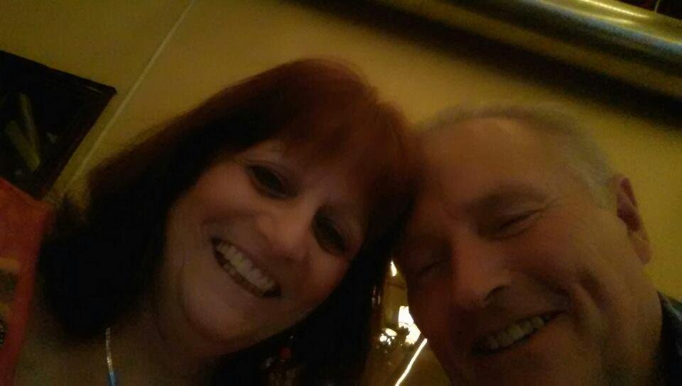 Everett &me celebrating our Anniversary @the best Italian Restaurant in Kansas City!Yes that is Jasper's!Wonderful Cannoli's