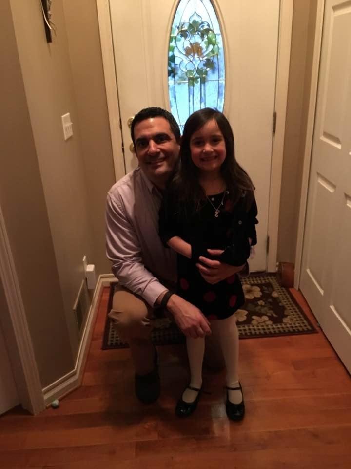 Mike and Sammy ready for daddy daughter dance!