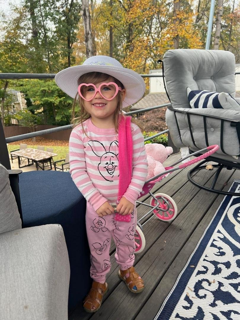 My granddaughter Palmer this morning.