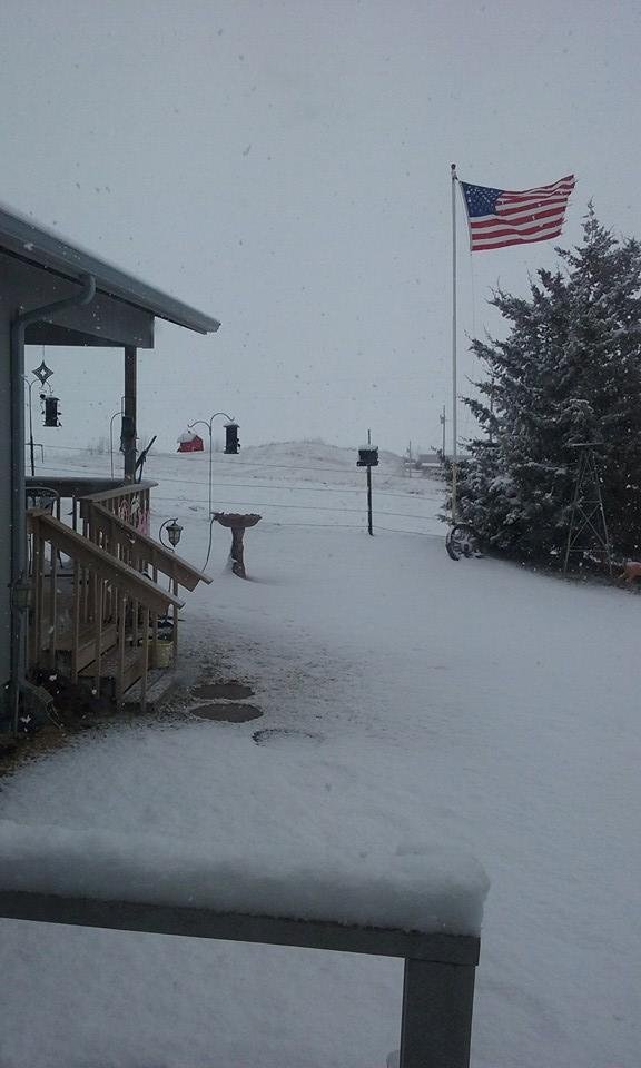 Hi Facebook friends, this is our snow that started at 6, it is now 8:30. we are expecting 6-12 inches, and it looks so pretty like butterflies.