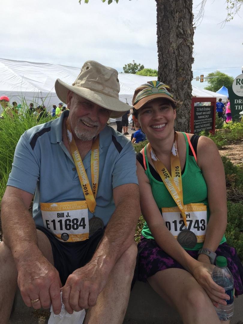 Bill & Kari after the 2016 OKC Memorial Half-marathon