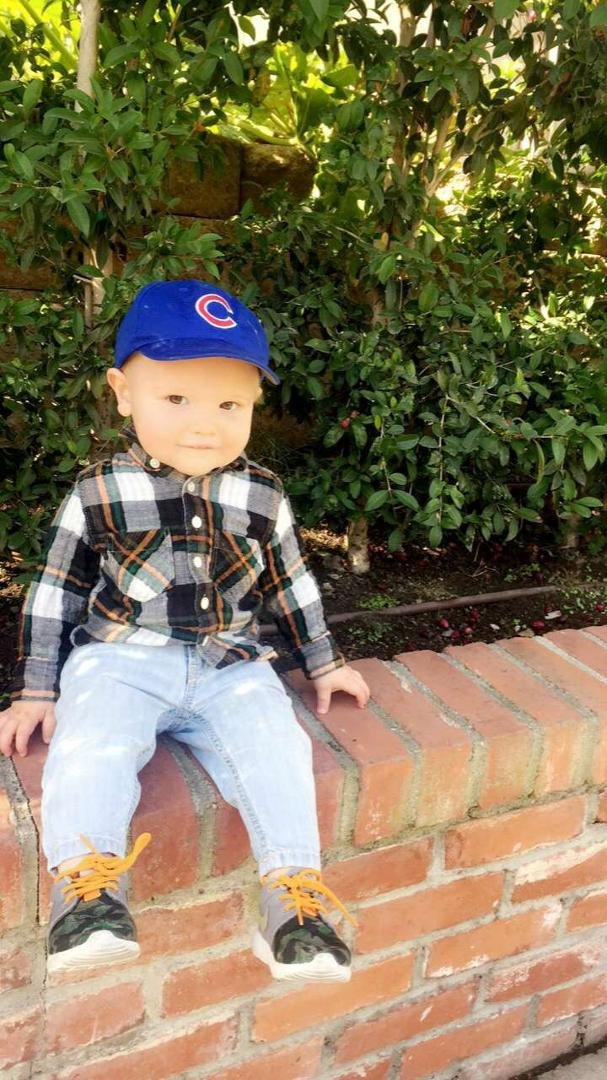 My blonde grandson....how did that happen?