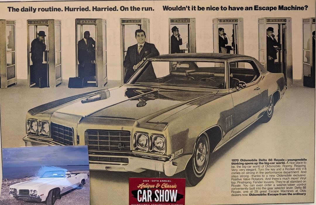 An old ad for my year of Delta 88. Mine is a convertible model. Pictured bottom left.