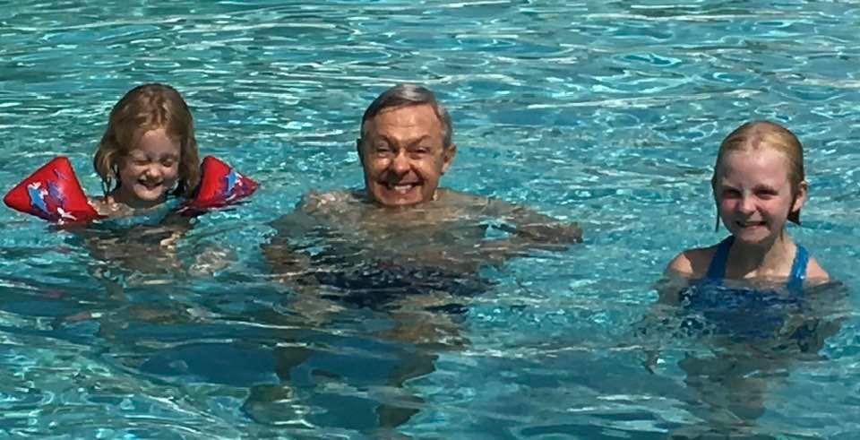 A fun swim with Grandpa Jim!