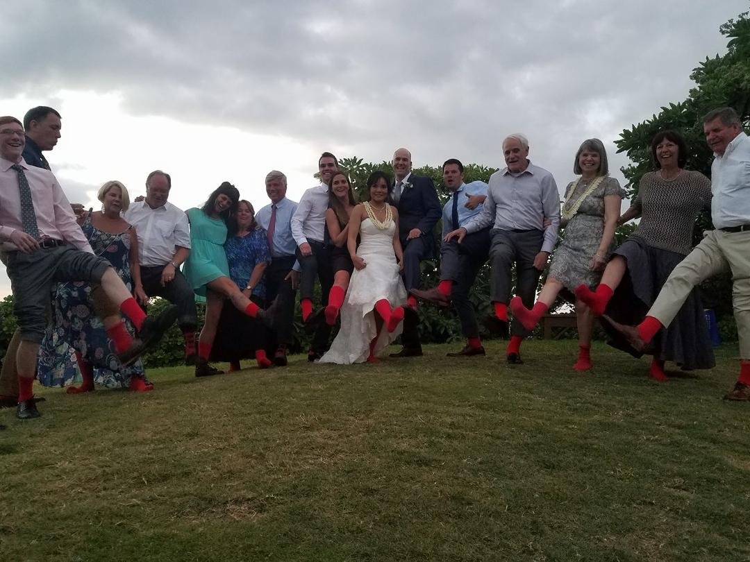 Haigler family Red Sock Ceremony. Only performed at very special occasions to honor Frank Haigler Jr.