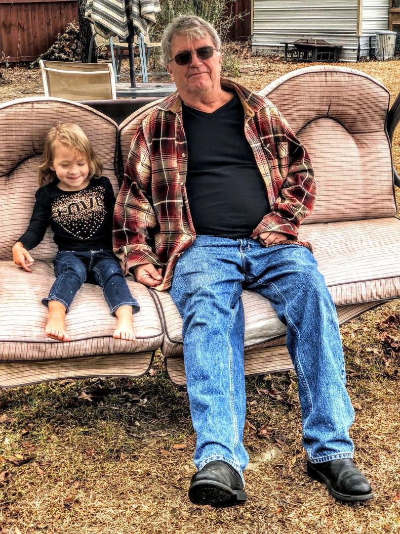 Just a swingin' with Grandaughter, Summer.