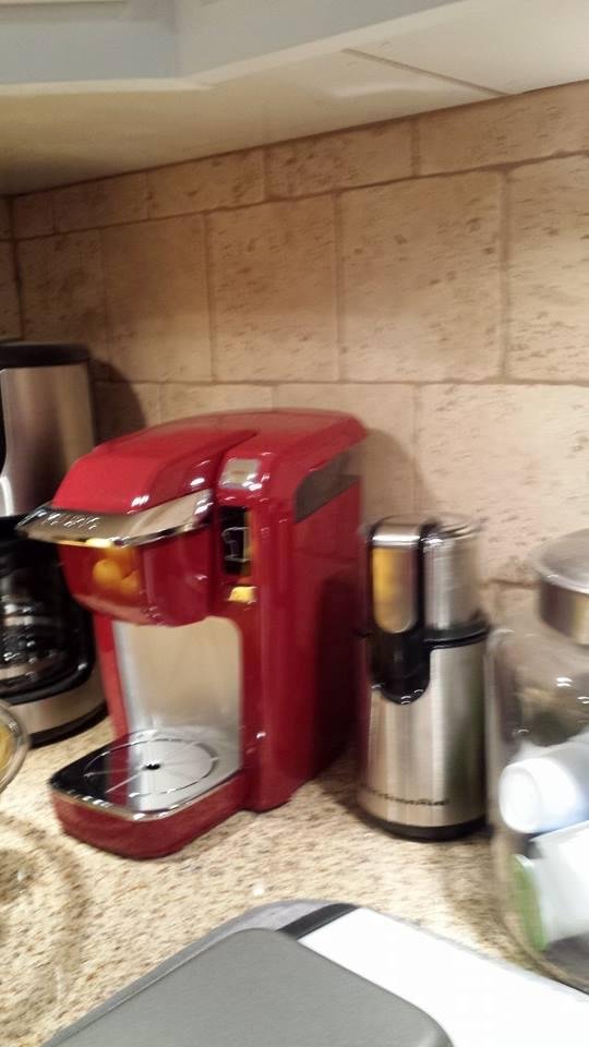 My Christmas gift from Evelyn Burrola! My red Keurig!