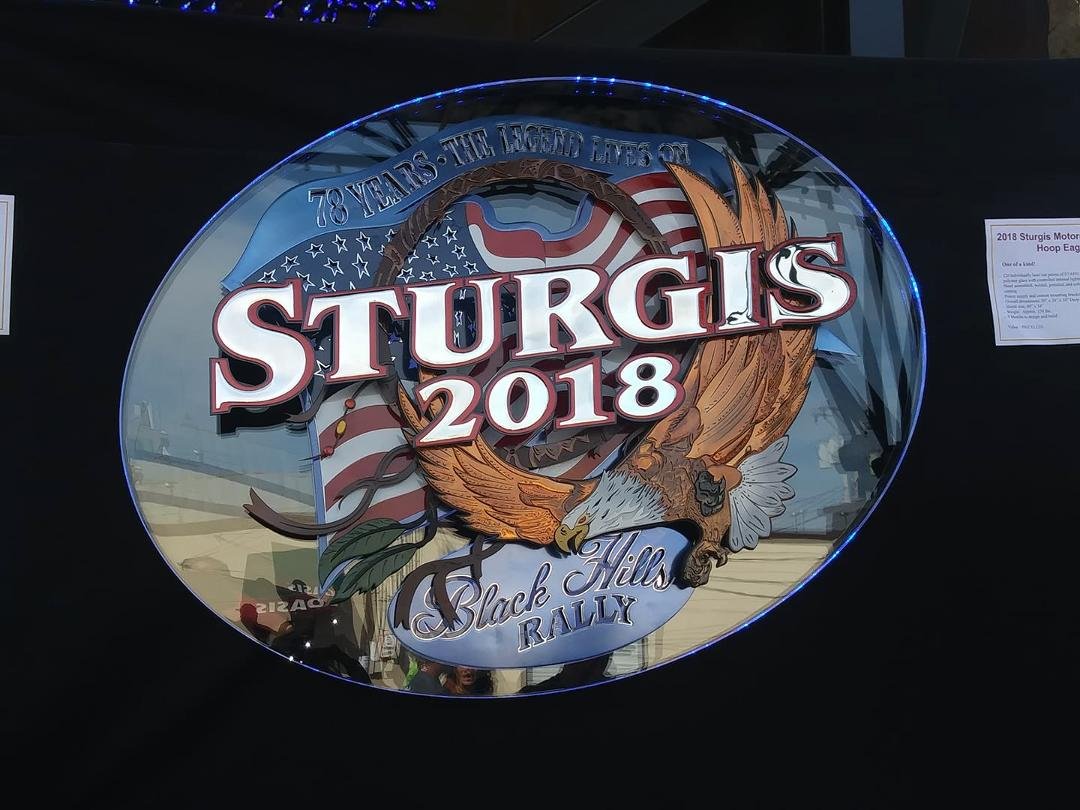 One of our stunning art pieces at auction in Sturgis
