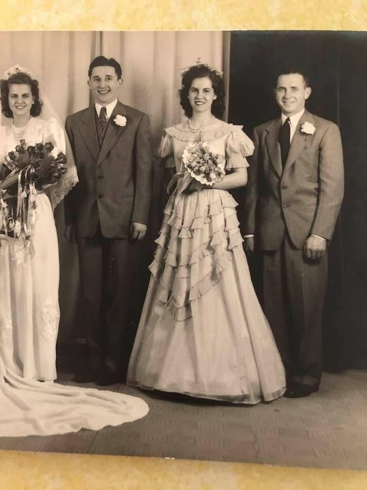 For Fathers Day, a picture of my parents on their wedding day ( on the left). Mom passed away years ago, but Dad is still hanging on in Naples, Florida. Happy Fathers Day.