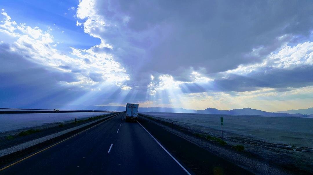 E.T. over the Utah Salt Flats.