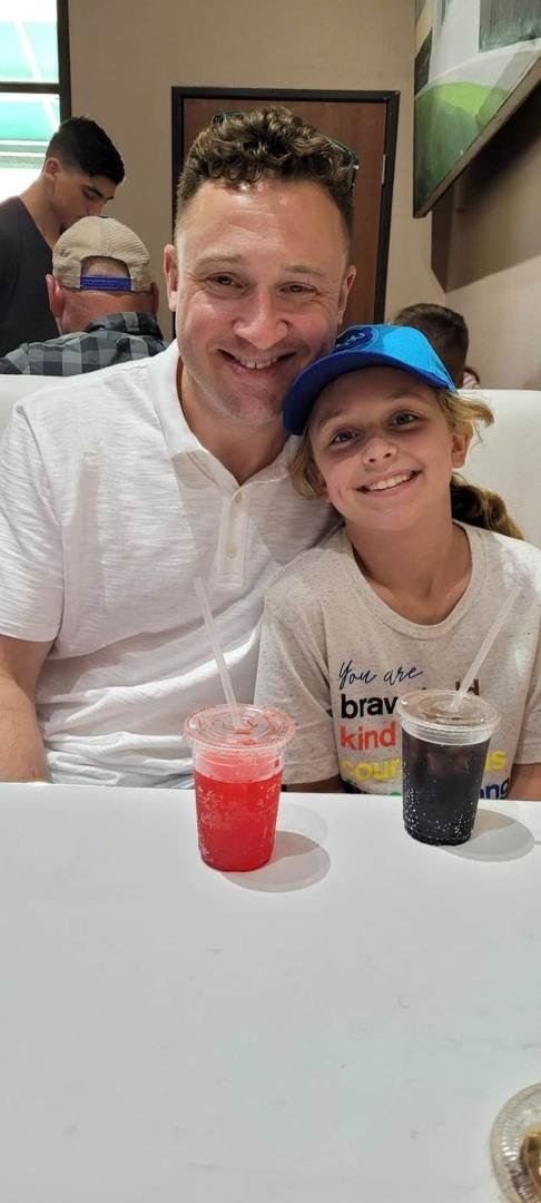 My son and granddaughter in Texas on vacation