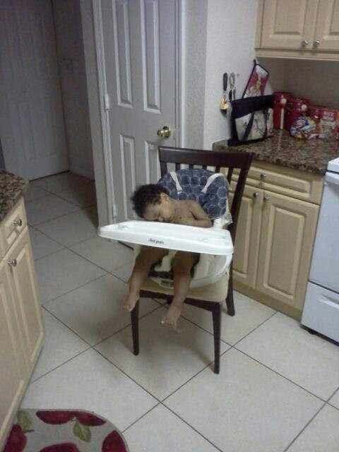 Daddy wore the poor baby out earlier lol