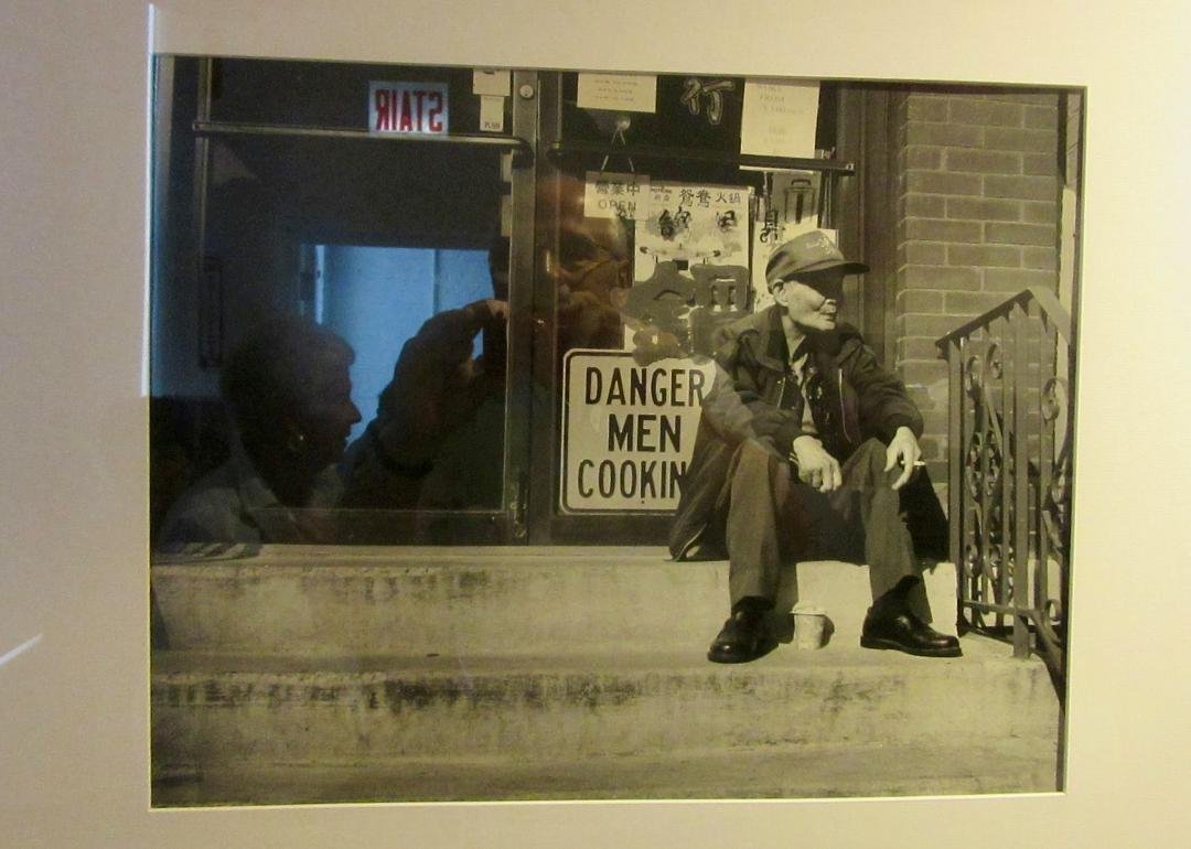 Funny picture in the museum. Note the sign "danger, men cooking." Maybe not funny if you were Chinese.