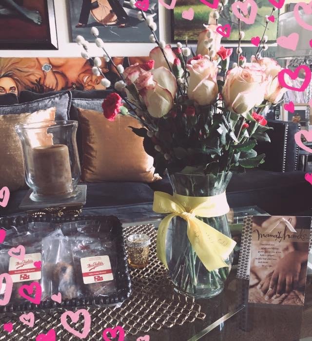 Thank God for my wonderful sons, William and Harry, and Harry’s girlfriend, Carla, for the beautiful flowers, gift basket from Mrs Fields, and lovely card. I’m truly Blessed and Loved! Wishing all the Mothers, family and f
