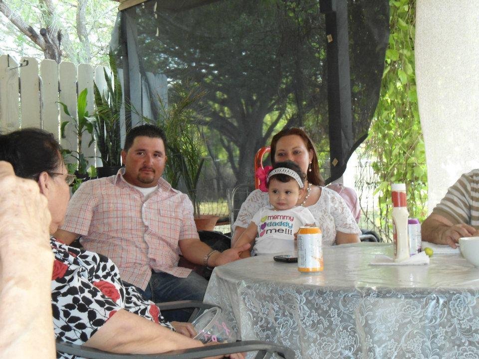 Anita and her hubby and baby