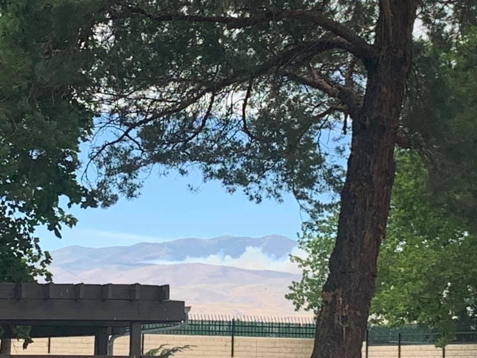 Peavine fire seen from the drive in