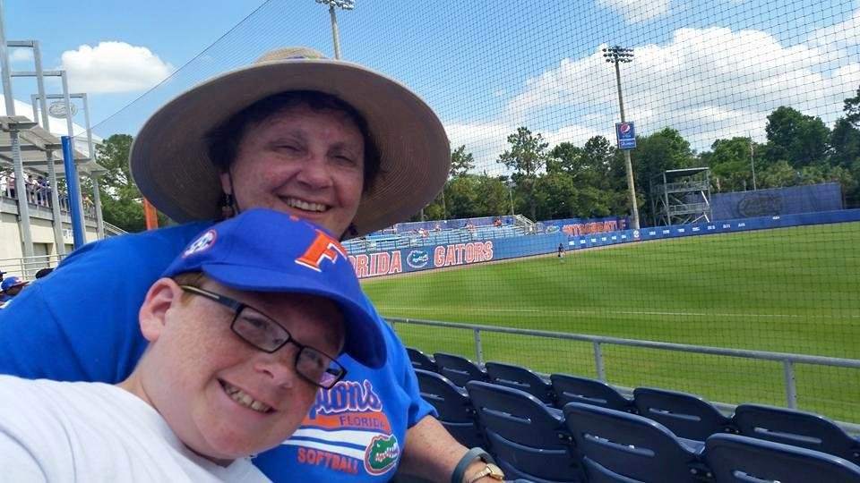 And now we're at the Gators baseball game!!