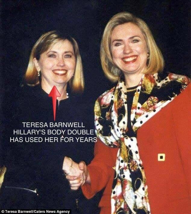 Does the name Teresa Barnwell mean anything to you? No? Maybe this picture of her with Mrs. Clinton in the early '90s will. That's Barnwell on the left. She kind of resembles Hillary don't you think?